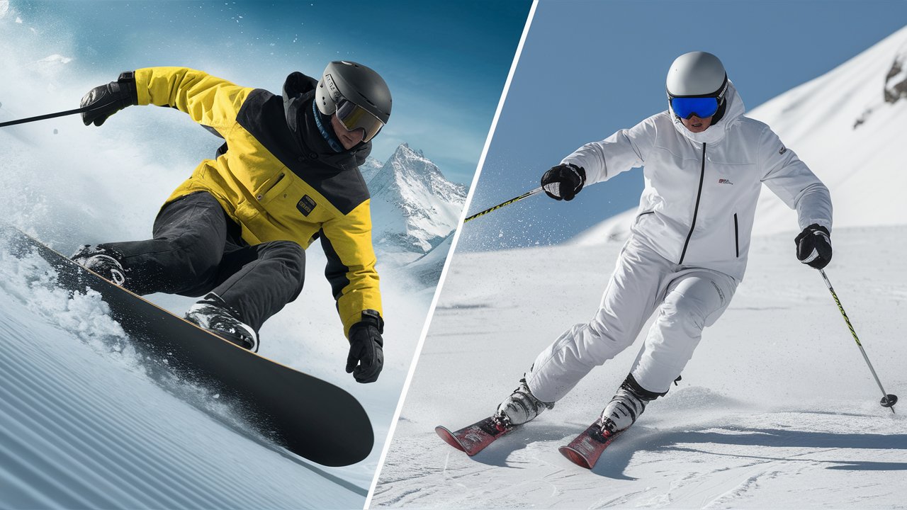 اسنوبرد در مقابل اسکی آلپاین