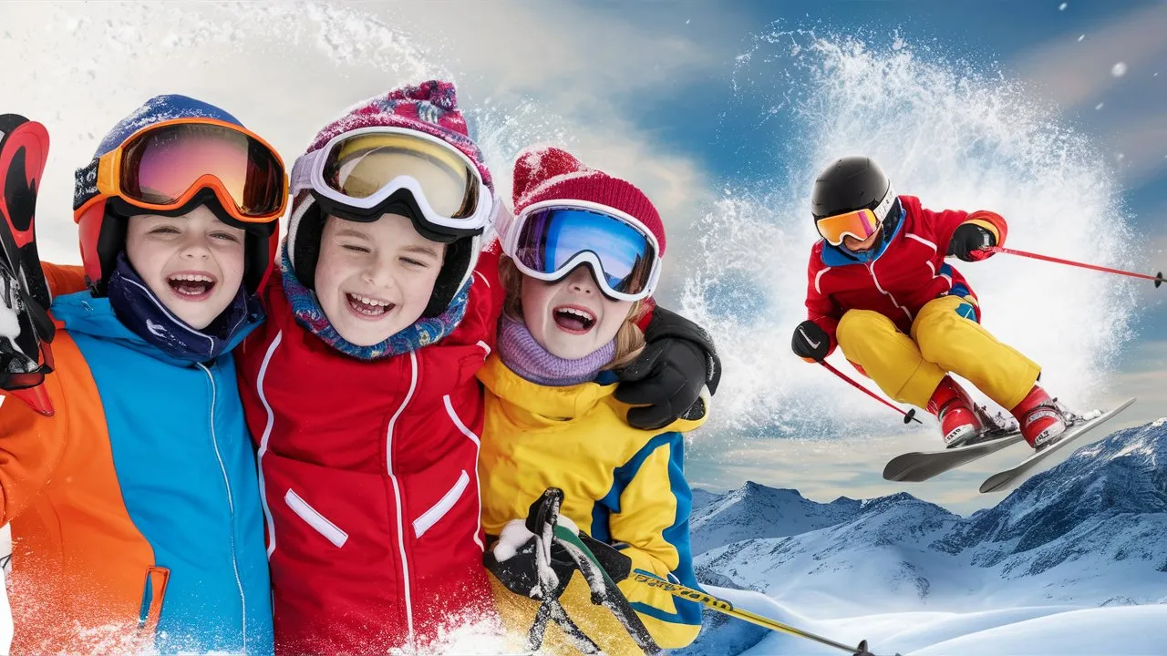 اسکی آلپاین با بچه ها